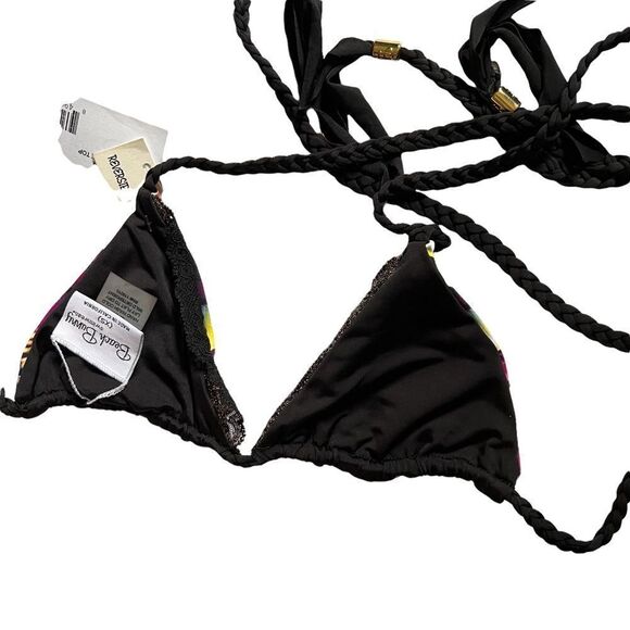 Beach Bunny Panama Animal Reversible Bikini Top nwt - Picture 3 of 5